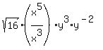 sqrt%2816%29%2A%28x%5E5%2Fx%5E3%29%2Ay%5E3%2Ay%5E%28-2%29