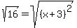 sqrt%2816%29=sqrt%28%28x%2B3%29%5E2%29
