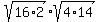 sqrt%2816%2A2%29%2Asqrt%284%2A14%29