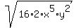 sqrt%2816%2A2%2Ax%5E5%2Ay%5E2%29