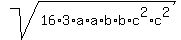 sqrt%2816%2A3%2Aa%2Aa%2Ab%2Ab%2Ac%5E2%2Ac%5E2%29
