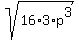 sqrt%2816%2A3%2Ap%5E3%29