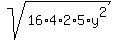 sqrt%2816%2A4%2A2%2A5%2Ay%5E2%29