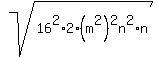 sqrt%2816%5E2%2A2%28m%5E2%29%5E2n%5E2%2An%29