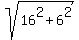 sqrt%2816%5E2+%2B+6%5E2%29