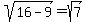 sqrt%2816-9%29+=+sqrt%287%29