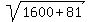sqrt%281600%2B81%29