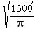 sqrt%281600%2Fpi%29