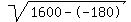 sqrt%281600--180%29