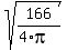 sqrt%28166%2F%284%2Api%29%29