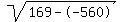 sqrt%28169--560%29