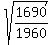 sqrt%281690%2F1960%29