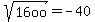 sqrt%2816oo%29=-40