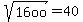 sqrt%2816oo%29=40