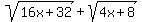 sqrt%2816x%2B32%29+%2B+sqrt%284x%2B8%29