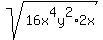 sqrt%2816x%5E4y%5E2+%2A+2x%29
