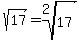 sqrt%2817%29=root%282%2C17%29