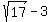 sqrt%2817%29+-+3