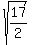sqrt%2817%2F2%29