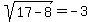 sqrt%2817-8%29=-3