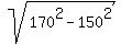 sqrt%28170%5E2+-+150%5E2%29