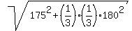 sqrt%28175%5E2%2B%281%2F3%29%281%2F3%29180%5E2%29