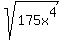 sqrt%28175x%5E4%29+
