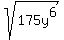 sqrt%28175y%5E6+%29