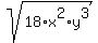 sqrt%2818%2Ax%5E2%2Ay%5E3%29