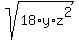 sqrt%2818%2Ay%2Az%5E2%29