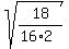 sqrt%2818%2F%2816%2A2%29%29