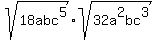 sqrt%2818abc%5E5%29%2Asqrt%2832a%5E2bc%5E3%29