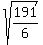 sqrt%28191%2F6%29