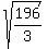 sqrt%28196%2F3%29