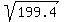 sqrt%28199.4%29