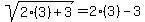 sqrt%282%283%29%2B3%29=2%283%29-3
