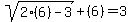 sqrt%282%286%29-3%29%2B%286%29=3