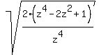 sqrt%282%28z%5E4-2z%5E2%2B1%29%2Fz%5E4%29