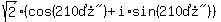 sqrt%282%29%28cos%28%22210%B0%22%29%2Bi%2Asin%28%22210%B0%22%29%29