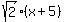 sqrt%282%29%28x%2B5%29