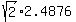 sqrt%282%29%2A2.4876