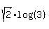 sqrt%282%29%2Alog%28%283%29%29