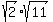 sqrt%282%29%2Asqrt%2811%29