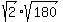 sqrt%282%29%2Asqrt%28180%29
