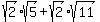 sqrt%282%29%2Asqrt%285%29%2Bsqrt%282%29%2Asqrt%2811%29