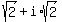sqrt%282%29%2Bi%2Asqrt%282%29