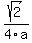 sqrt%282%29%2F4a