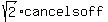 sqrt%282%29+cancels+off