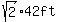 sqrt%282%2942ft