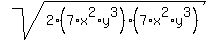 sqrt%282%2A%287%2Ax%5E2%2Ay%5E3%29%2A%287%2Ax%5E2%2Ay%5E3%29%29